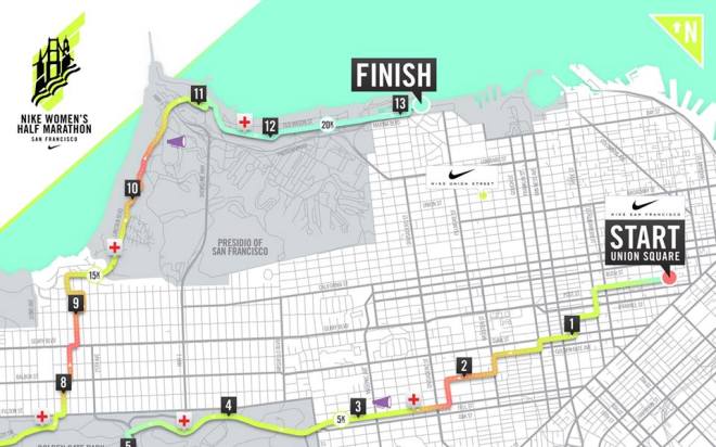 Nike Womens Half 2015 Course Map
